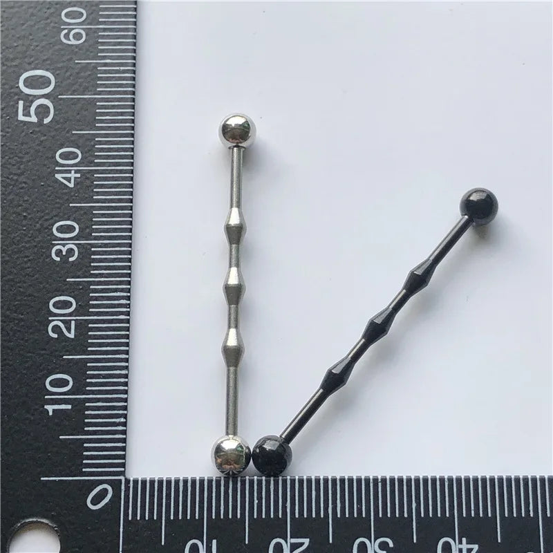 14G Cross Industrial Barbell Piercing Heart Earring Straigh Bar Cartilage Ear Piercing Barbells Body Jewelry Ear Piercing Ring
