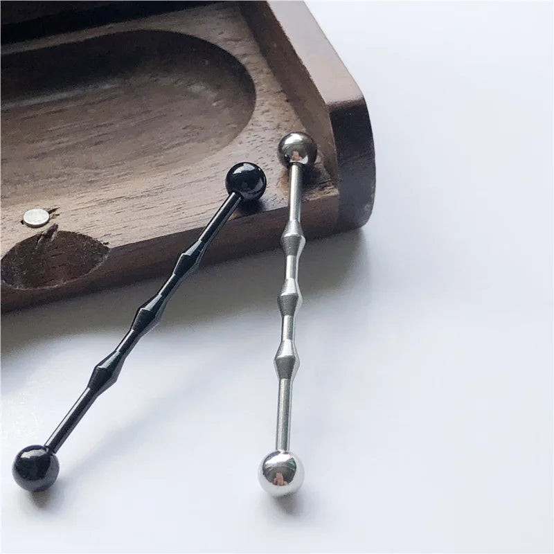 14G Cross Industrial Barbell Piercing Heart Earring Straigh Bar Cartilage Ear Piercing Barbells Body Jewelry Ear Piercing Ring