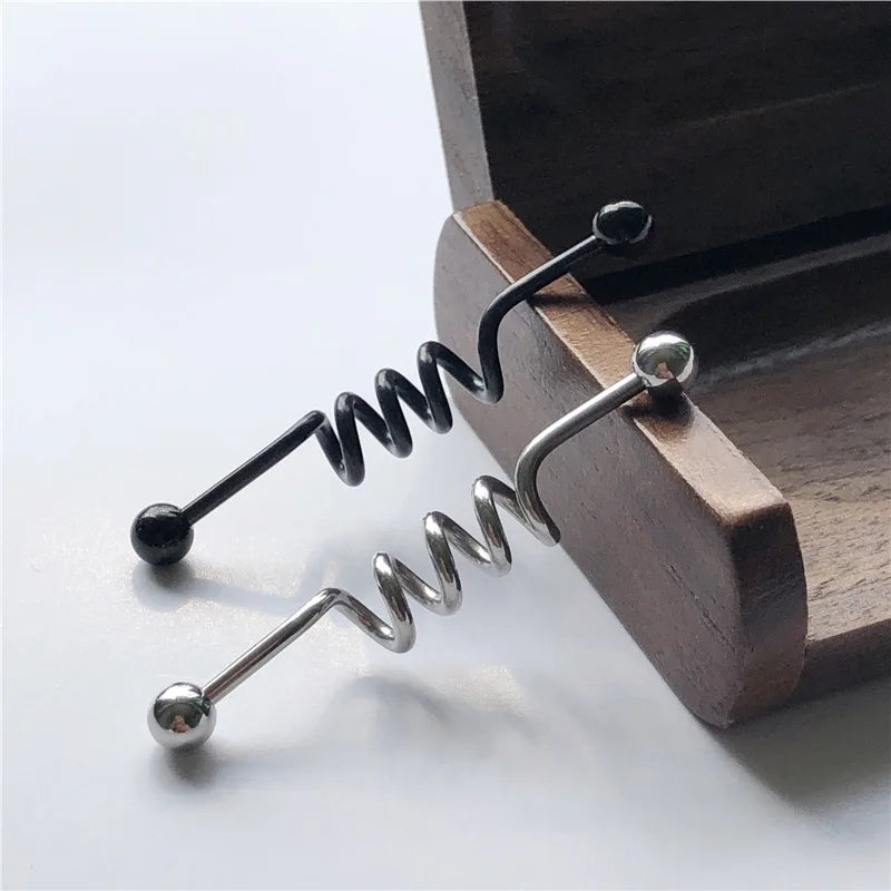 14G Cross Industrial Barbell Piercing Heart Earring Straigh Bar Cartilage Ear Piercing Barbells Body Jewelry Ear Piercing Ring