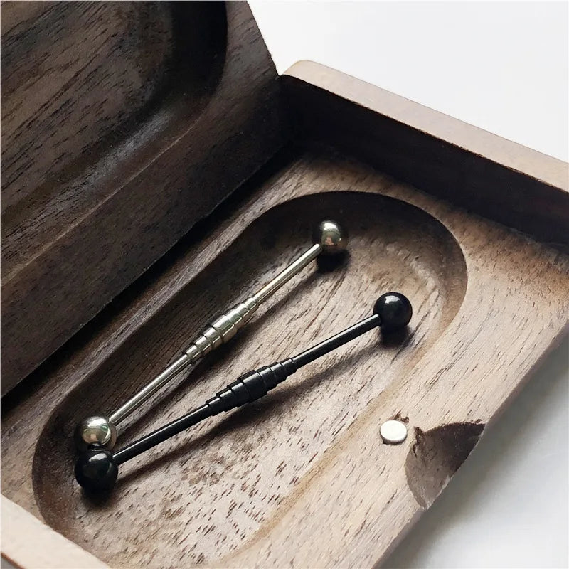14G Cross Industrial Barbell Piercing Heart Earring Straigh Bar Cartilage Ear Piercing Barbells Body Jewelry Ear Piercing Ring