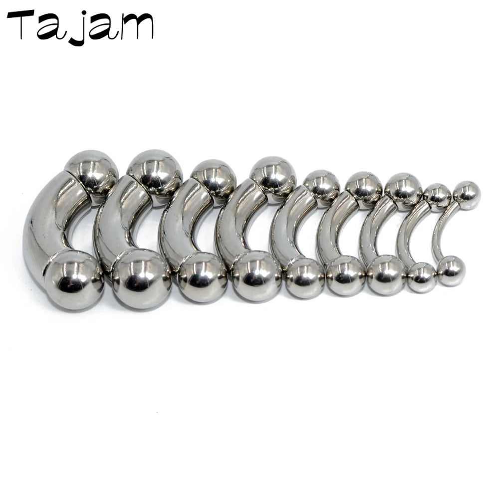 1PC Stainless Steel Straight Barbell Rings Curved Banana Penis Tragus Ear Piercing Male Genital Nipple Bar Fashion Body Piercing