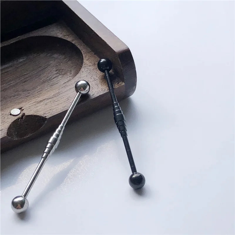 14G Cross Industrial Barbell Piercing Heart Earring Straigh Bar Cartilage Ear Piercing Barbells Body Jewelry Ear Piercing Ring