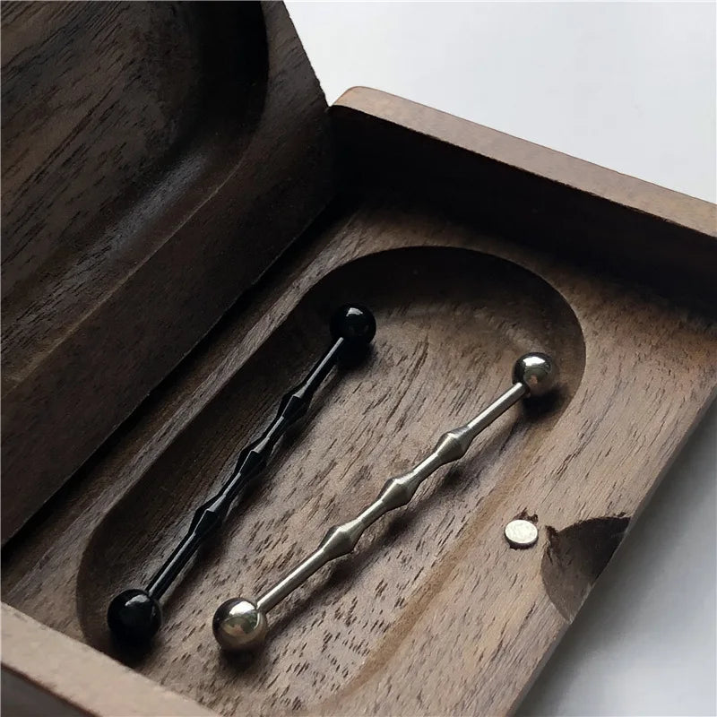 14G Cross Industrial Barbell Piercing Heart Earring Straigh Bar Cartilage Ear Piercing Barbells Body Jewelry Ear Piercing Ring