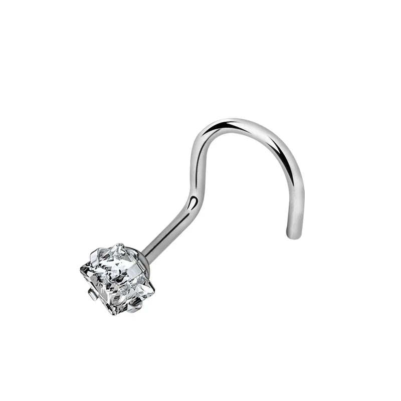 High Quality 10 Set/Set 316L Steel Body Piercing Jewelry Nose Screws Ball Nose Studs 20G for Men/Women Sexy Stainless Steel Gift