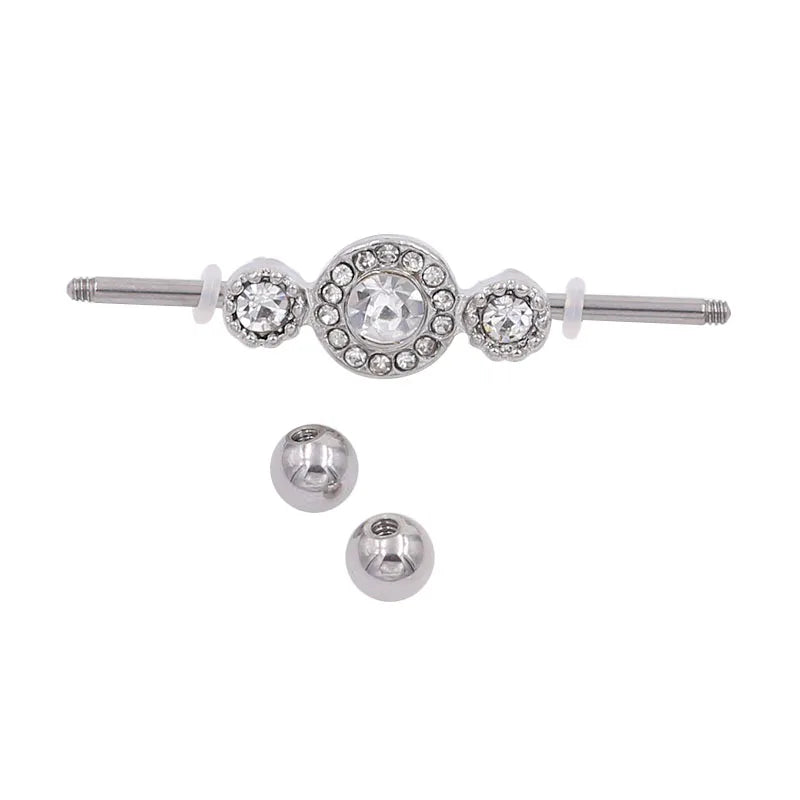 1PC Industrial Barbell Piercing Earrings Long Bar Cartilage Scaffold  Body Jewery