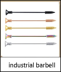 14G Industrial Piercing Barbells Jewelry Surgical Steel CZ Marble Pearl Style for Women Men Cartilage Earring Body Piercing