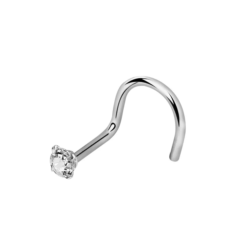 High Quality 10 Set/Set 316L Steel Body Piercing Jewelry Nose Screws Ball Nose Studs 20G for Men/Women Sexy Stainless Steel Gift