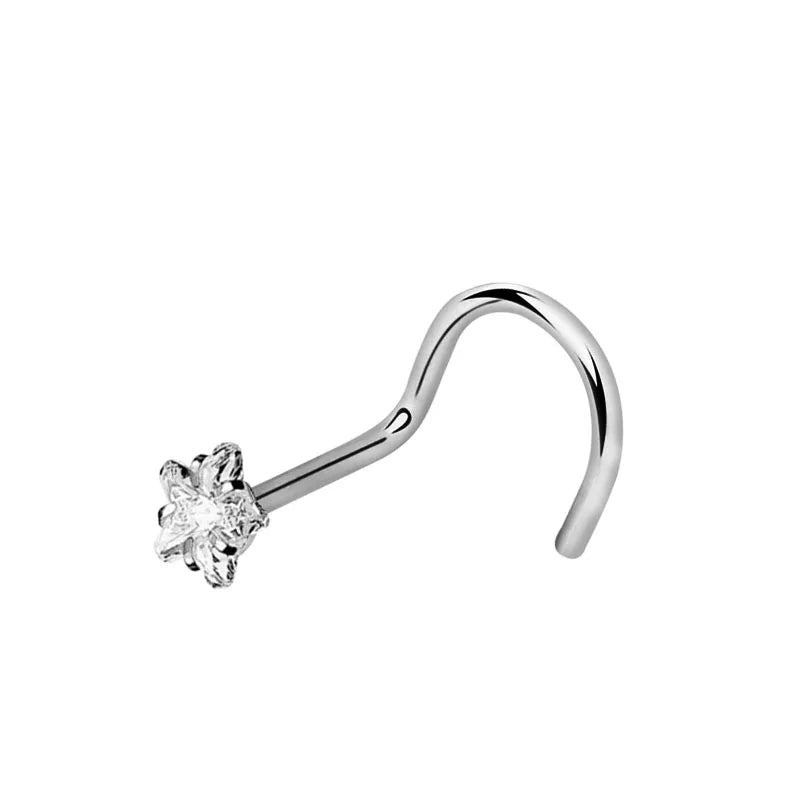 High Quality 10 Set/Set 316L Steel Body Piercing Jewelry Nose Screws Ball Nose Studs 20G for Men/Women Sexy Stainless Steel Gift