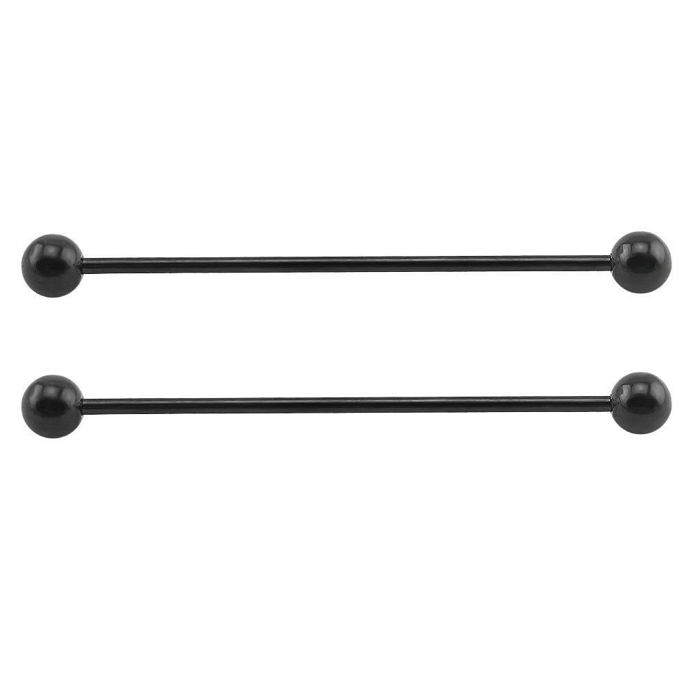 2 Pieces Long Industrial Barbell Fashion 14G/1.6m 50mm Ear Ring Piercing 5 Colors Earrings Piercing Jewelry