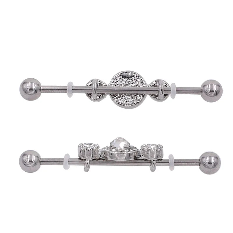 1PC Industrial Barbell Piercing Earrings Long Bar Cartilage Scaffold  Body Jewery