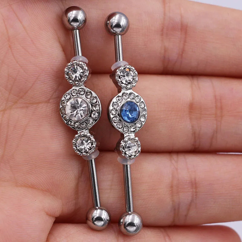 1PC Industrial Barbell Piercing Earrings Long Bar Cartilage Scaffold  Body Jewery