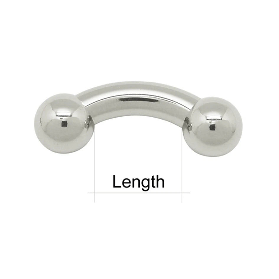 12mm thick 316L stainless steel body piercing jewelry curved  barbell man genital piercing body jewelry