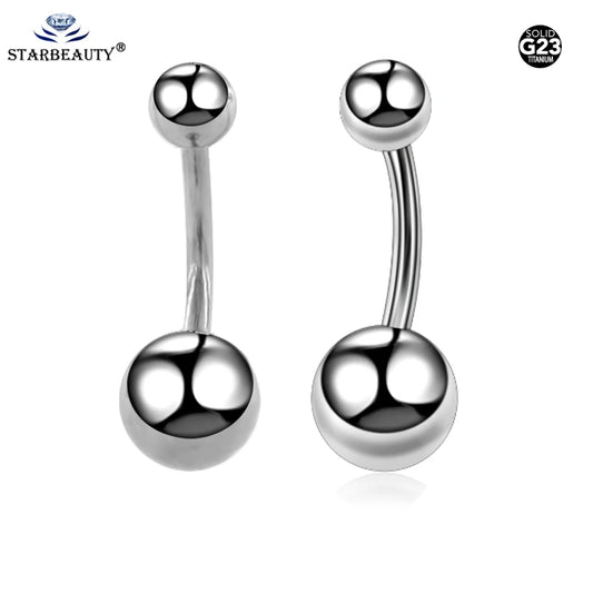 5Pcs/Lot G23 Titanium Silver&Gold Curved Barbell Piercing Belly Button Navel Rings Body Piercing Nombril Ombligo Jewelry