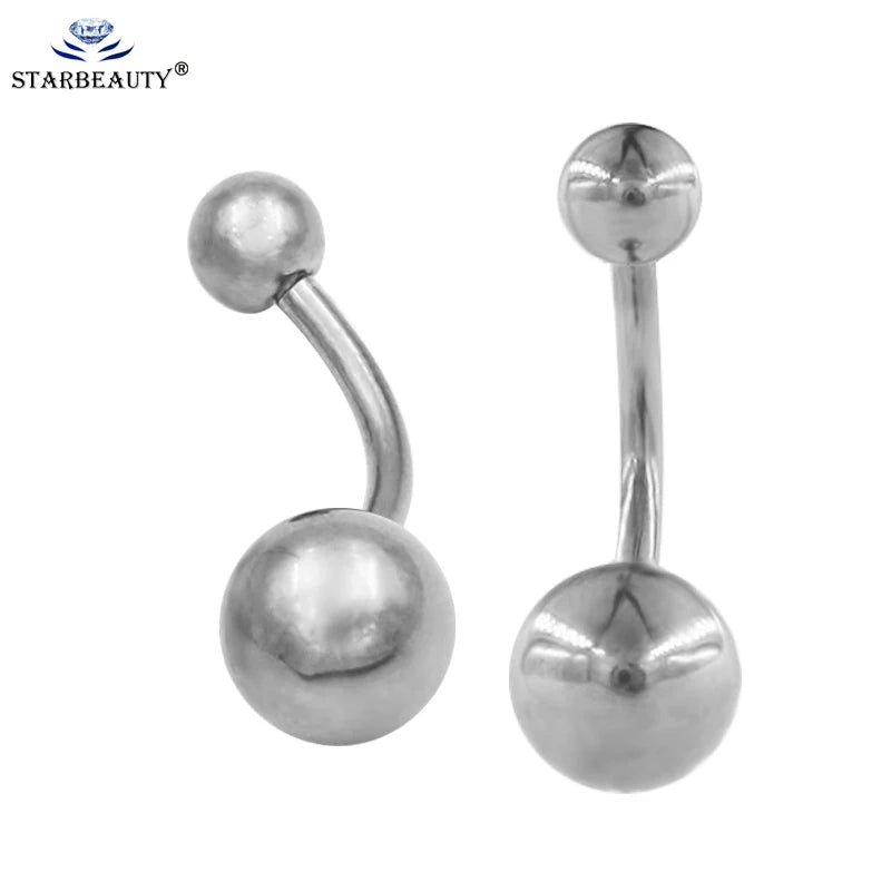 5Pcs/Lot G23 Titanium Silver&Gold Curved Barbell Piercing Belly Button Navel Rings Body Piercing Nombril Ombligo Jewelry