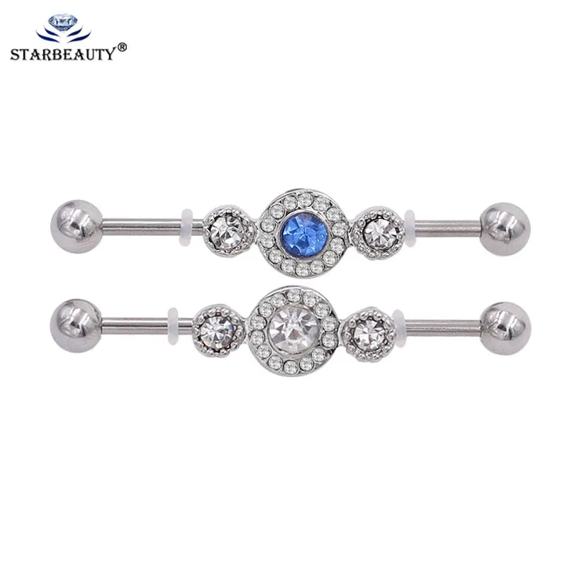 1PC Industrial Barbell Piercing Earrings Long Bar Cartilage Scaffold  Body Jewery
