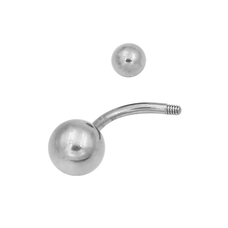 5Pcs/Lot G23 Titanium Silver&Gold Curved Barbell Piercing Belly Button Navel Rings Body Piercing Nombril Ombligo Jewelry