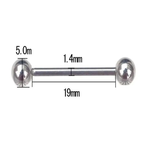 10Pcs Tongue Nipple Rings Ear Plug Rings Bars Barbell Punk Style Body Piercing Jewelry