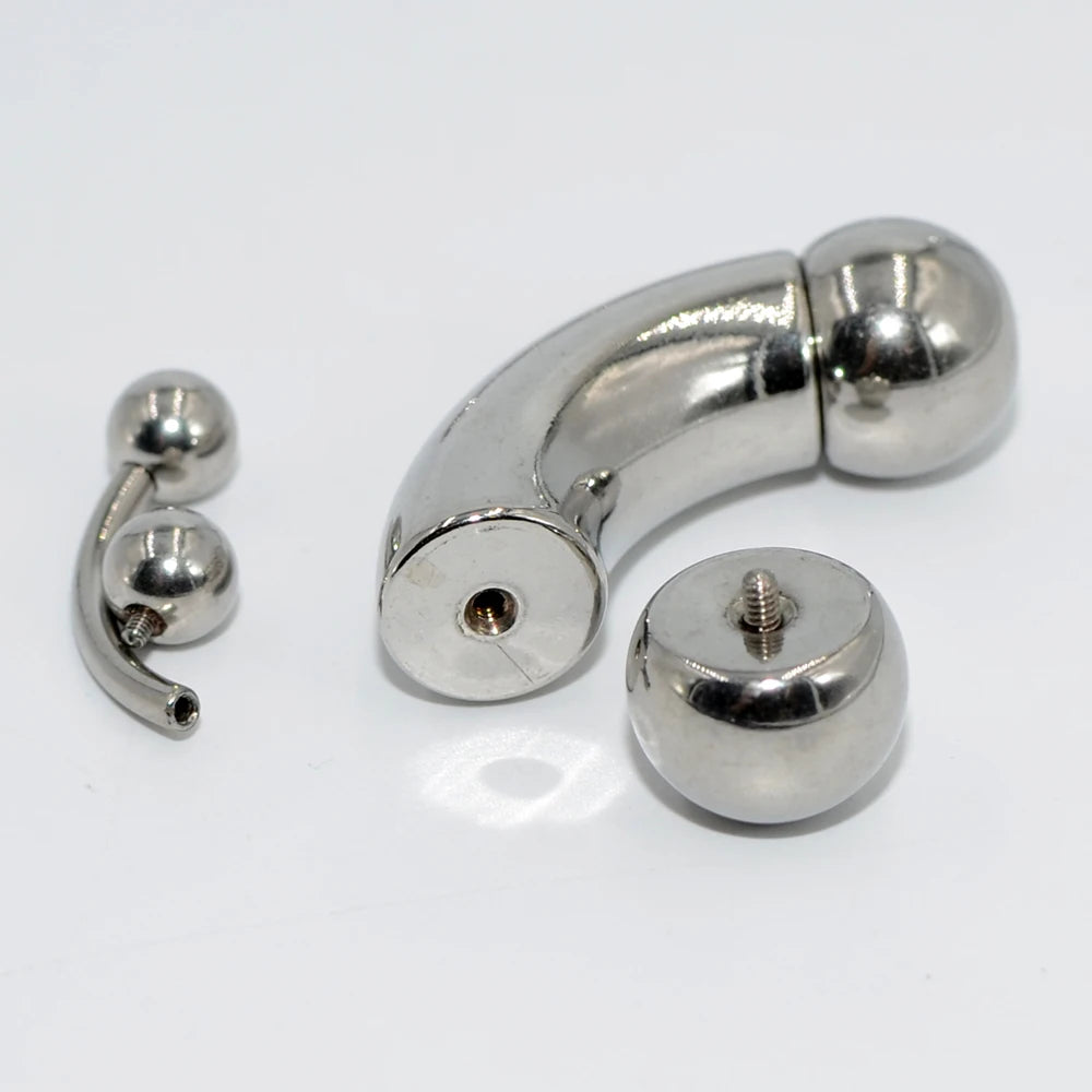 1PC Stainless Steel Straight Barbell Rings Curved Banana Penis Tragus Ear Piercing Male Genital Nipple Bar Fashion Body Piercing