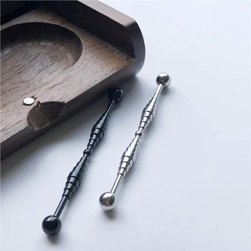 14G Cross Industrial Barbell Piercing Heart Earring Straigh Bar Cartilage Ear Piercing Barbells Body Jewelry Ear Piercing Ring