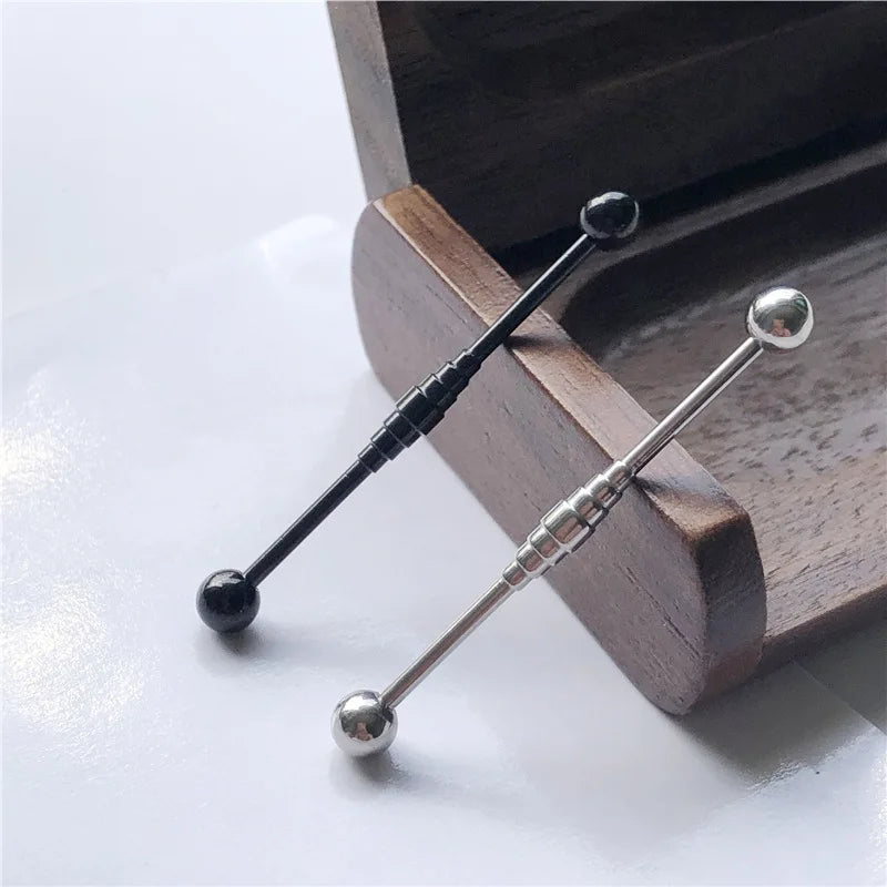 14G Cross Industrial Barbell Piercing Heart Earring Straigh Bar Cartilage Ear Piercing Barbells Body Jewelry Ear Piercing Ring