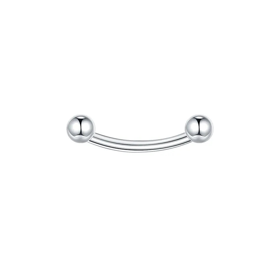 1/5PCS Steel Curved Barbell Banana Large Size 16G-00G Eyebrow Cartilage Tragus Piercing Earring Lip Stud Tongue Jewelry for Men