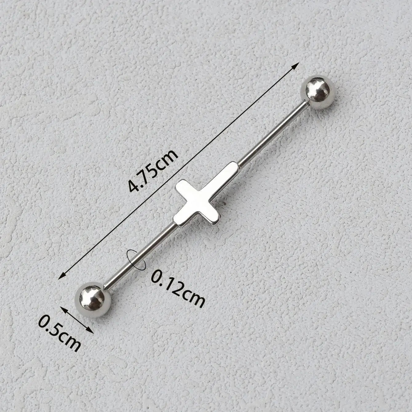 1PC Industrial Piercing Barbells Jewelry Stainless Steel CZ Heart Ball Pearl Cartilage Helix Earring Body Piercing for Women Men