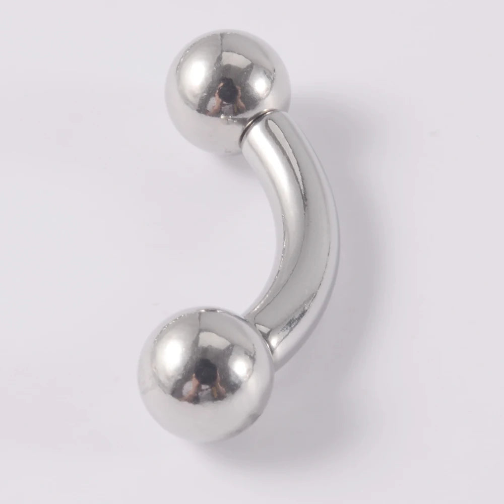 1PC Stainless Steel Straight Barbell Rings Curved Banana Penis Tragus Ear Piercing Male Genital Nipple Bar Fashion Body Piercing