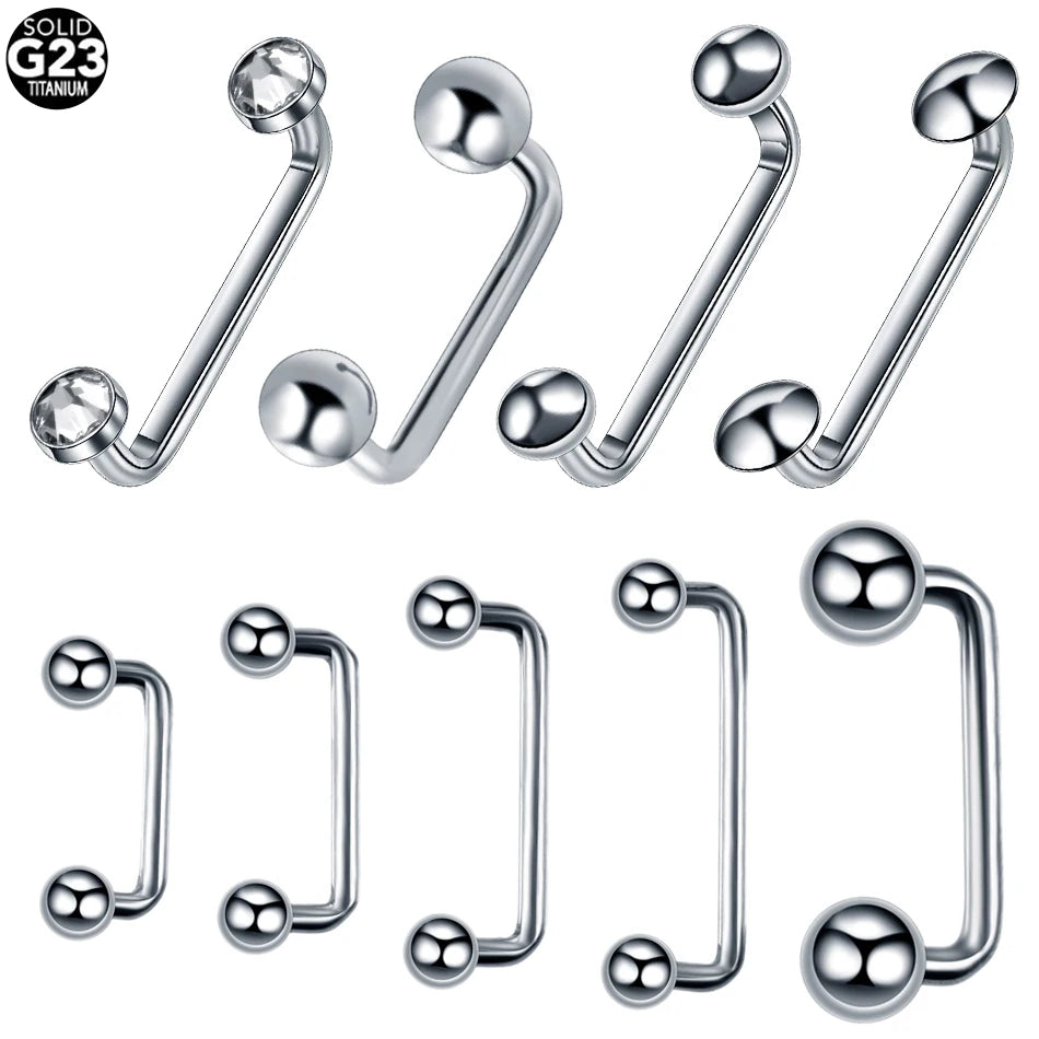 1PC Titanium 16G 14G External&Internal Thread Surface Bar Industrial Barbell CZ Micro Dermal Anchors Ring Piercings Sexy Jewelry