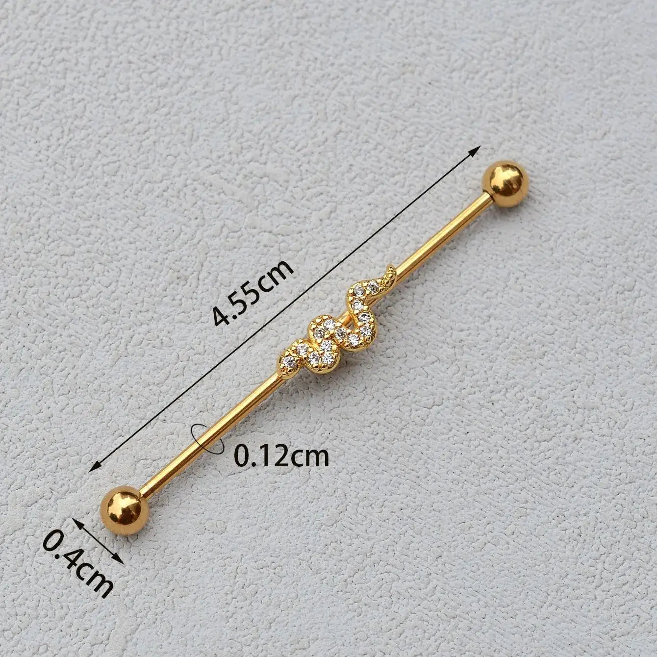 1PC Industrial Piercing Barbells Jewelry Stainless Steel CZ Heart Ball Pearl Cartilage Helix Earring Body Piercing for Women Men