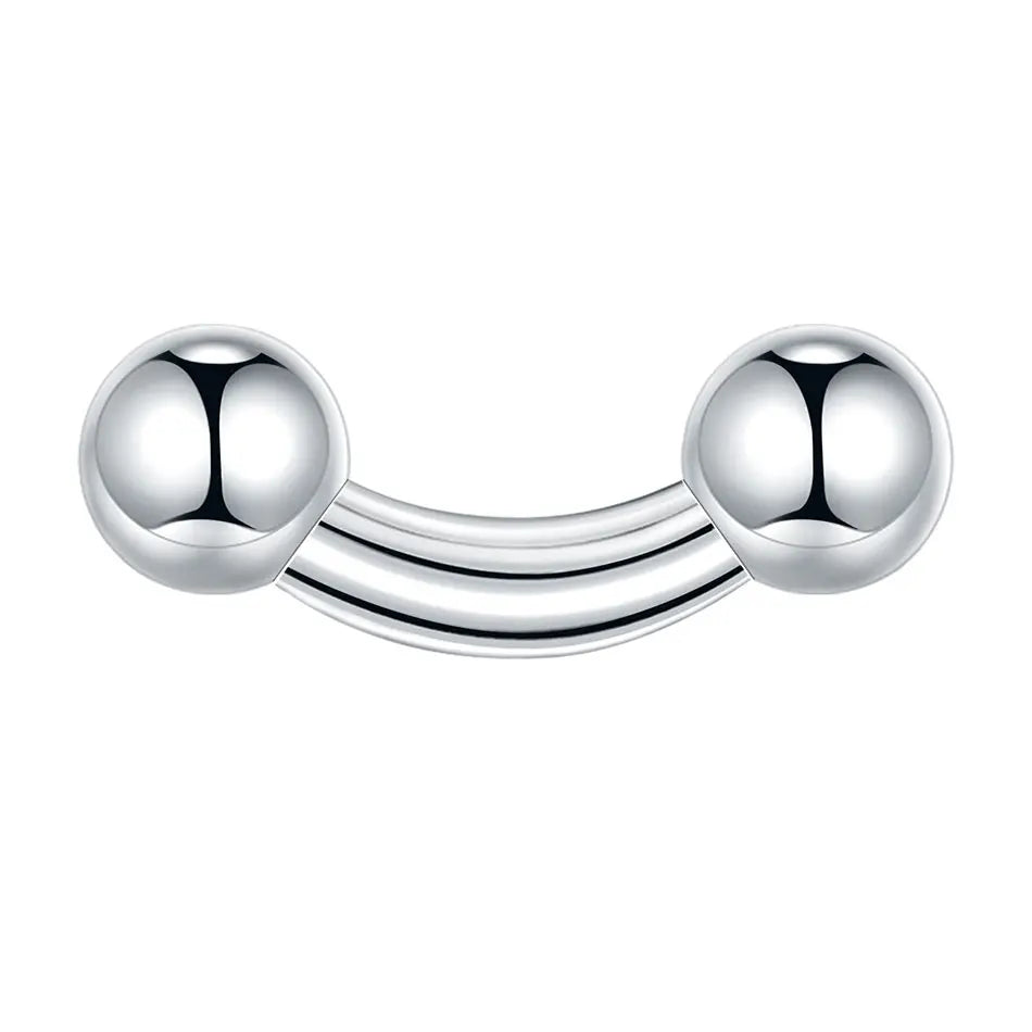 1/5PCS Steel Curved Barbell Banana Large Size 16G-00G Eyebrow Cartilage Tragus Piercing Earring Lip Stud Tongue Jewelry for Men