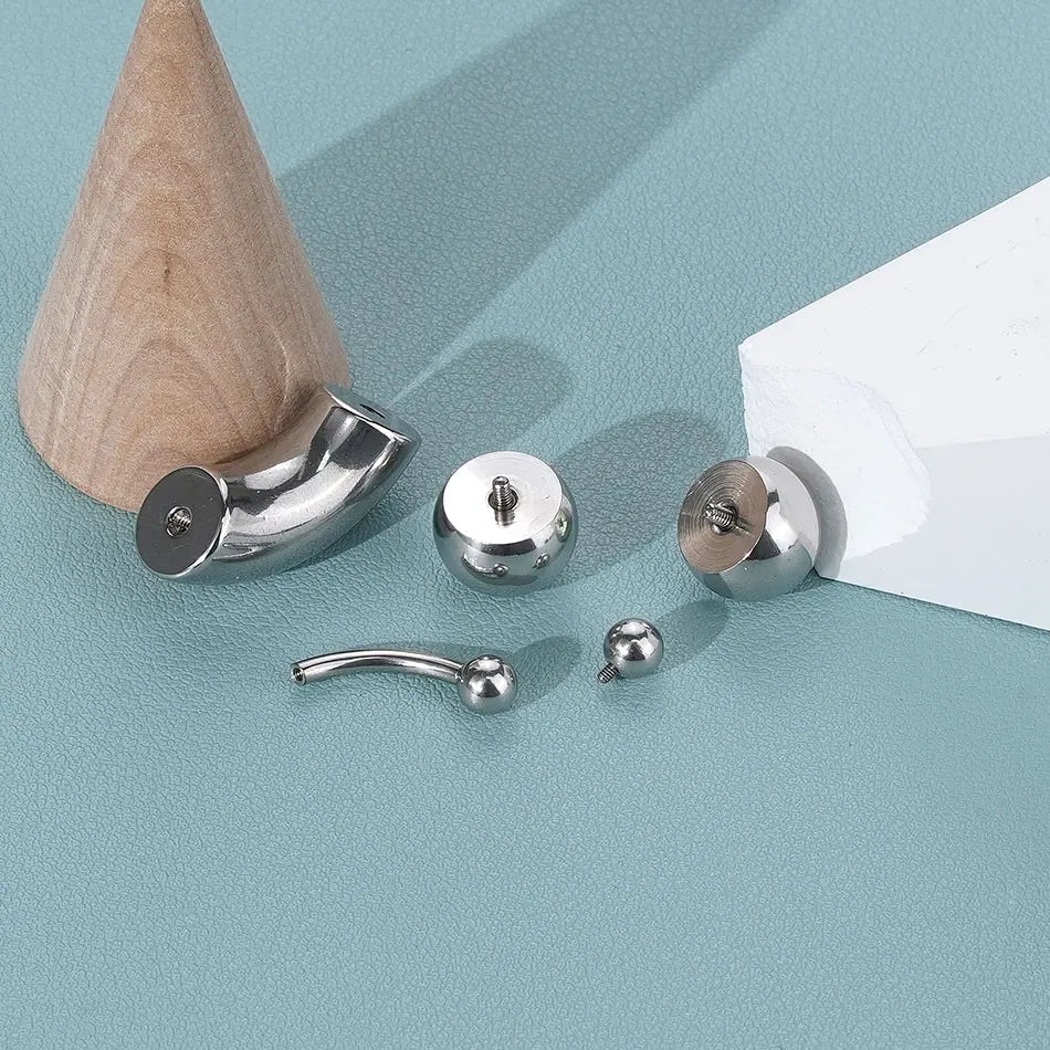 1/5PCS Steel Curved Barbell Banana Large Size 16G-00G Eyebrow Cartilage Tragus Piercing Earring Lip Stud Tongue Jewelry for Men
