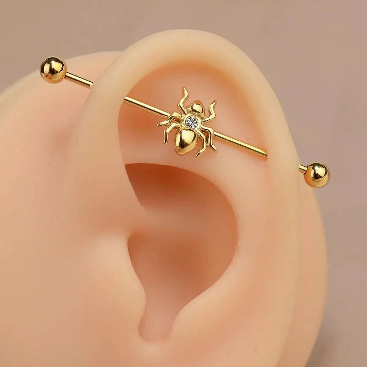 1PC Industrial Piercing Barbells Jewelry Stainless Steel CZ Heart Ball Pearl Cartilage Helix Earring Body Piercing for Women Men