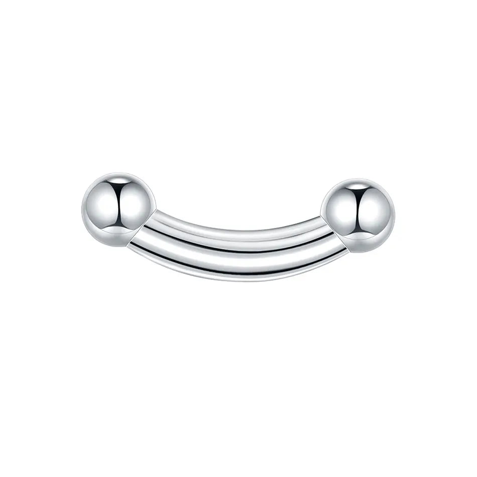 1/5PCS Steel Curved Barbell Banana Large Size 16G-00G Eyebrow Cartilage Tragus Piercing Earring Lip Stud Tongue Jewelry for Men