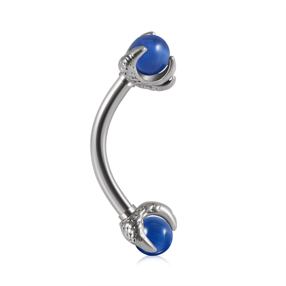 1PC 316L Surgical Steel Stylish sexy Curved Barbell Ring Opal Eyebrow Ear Cartilage Helix Piercings Jewelry 16G Ladies Men