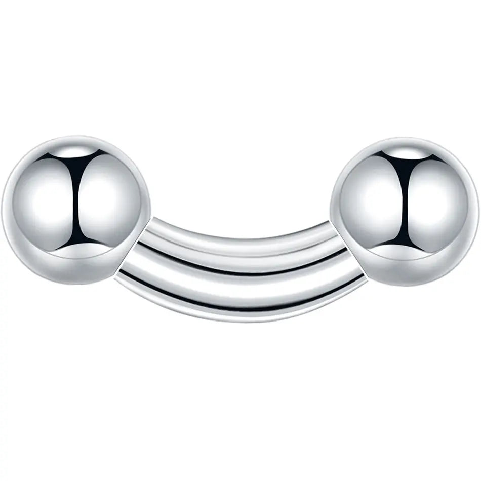 1/5PCS Steel Curved Barbell Banana Large Size 16G-00G Eyebrow Cartilage Tragus Piercing Earring Lip Stud Tongue Jewelry for Men