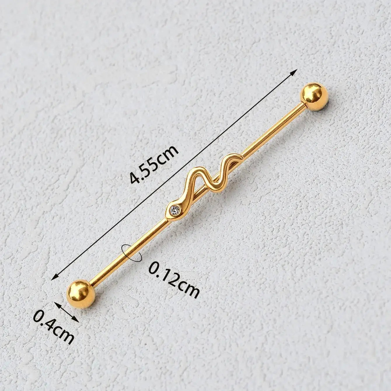 1PC Industrial Piercing Barbells Jewelry Stainless Steel CZ Heart Ball Pearl Cartilage Helix Earring Body Piercing for Women Men
