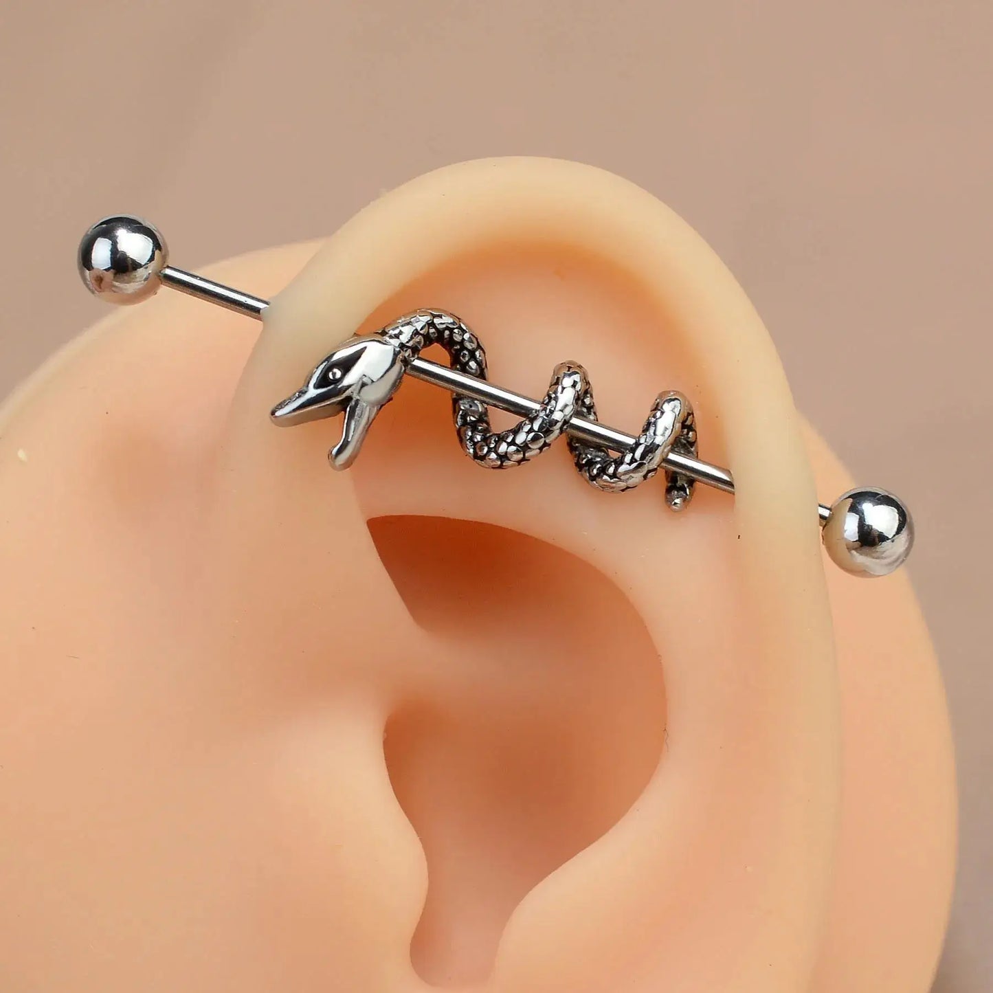 1PC Industrial Piercing Barbells Jewelry Stainless Steel CZ Heart Ball Pearl Cartilage Helix Earring Body Piercing for Women Men