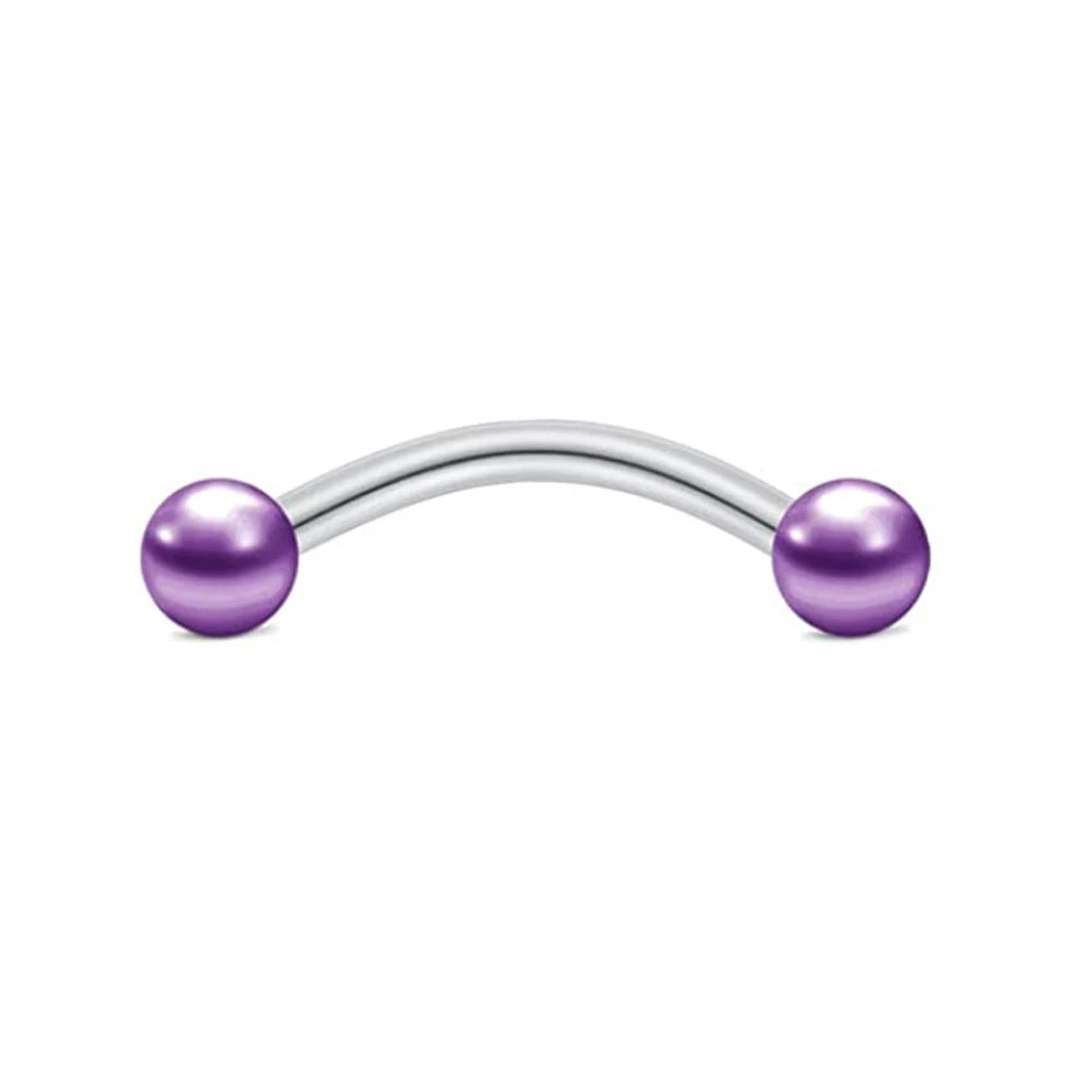 WKOUD Curved Barbell Stainless Steel Snake Eyes Eyebrow Ear Navel Lip Tongue Rings Nipplerings Nipple Ring Body Piercing Jewelry