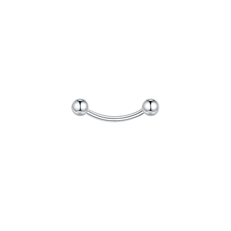 1/5PCS Steel Curved Barbell Banana Large Size 16G-00G Eyebrow Cartilage Tragus Piercing Earring Lip Stud Tongue Jewelry for Men