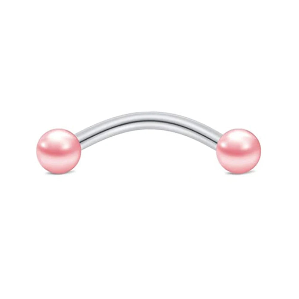 WKOUD Curved Barbell Stainless Steel Snake Eyes Eyebrow Ear Navel Lip Tongue Rings Nipplerings Nipple Ring Body Piercing Jewelry