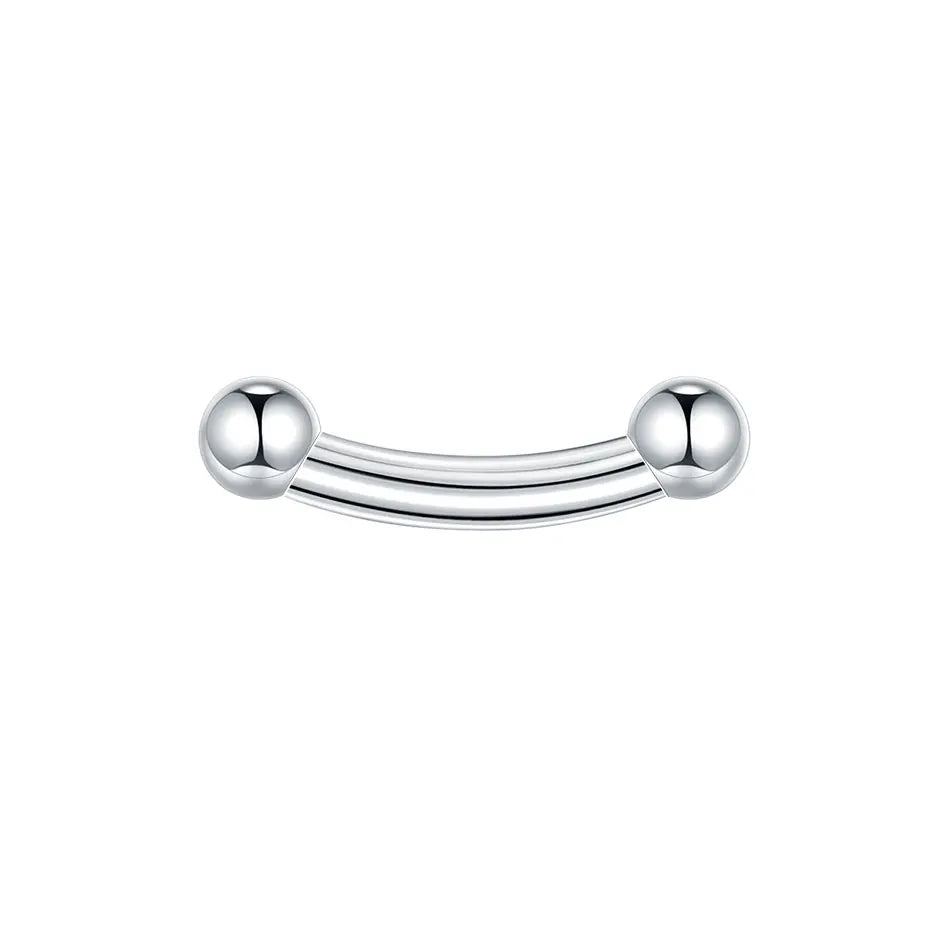 1/5PCS Steel Curved Barbell Banana Large Size 16G-00G Eyebrow Cartilage Tragus Piercing Earring Lip Stud Tongue Jewelry for Men