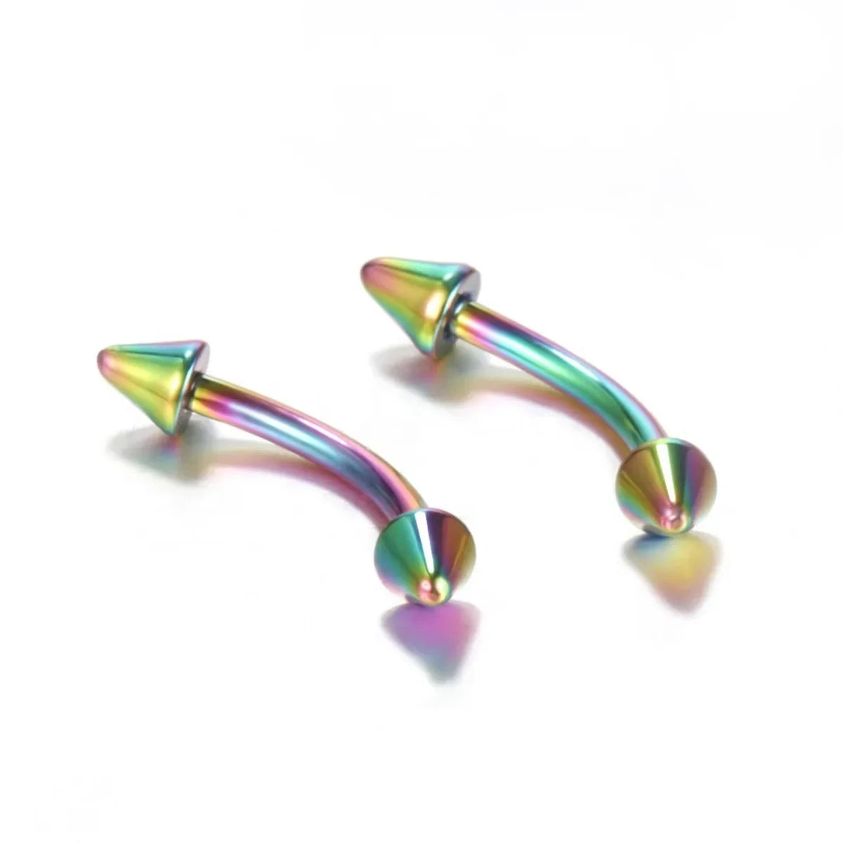 10Pcs Epoxy Curved Barbells Eyebrow Rings Piercing Jewelry Banana Bar Cartilage Tragus Body Piercing Gift