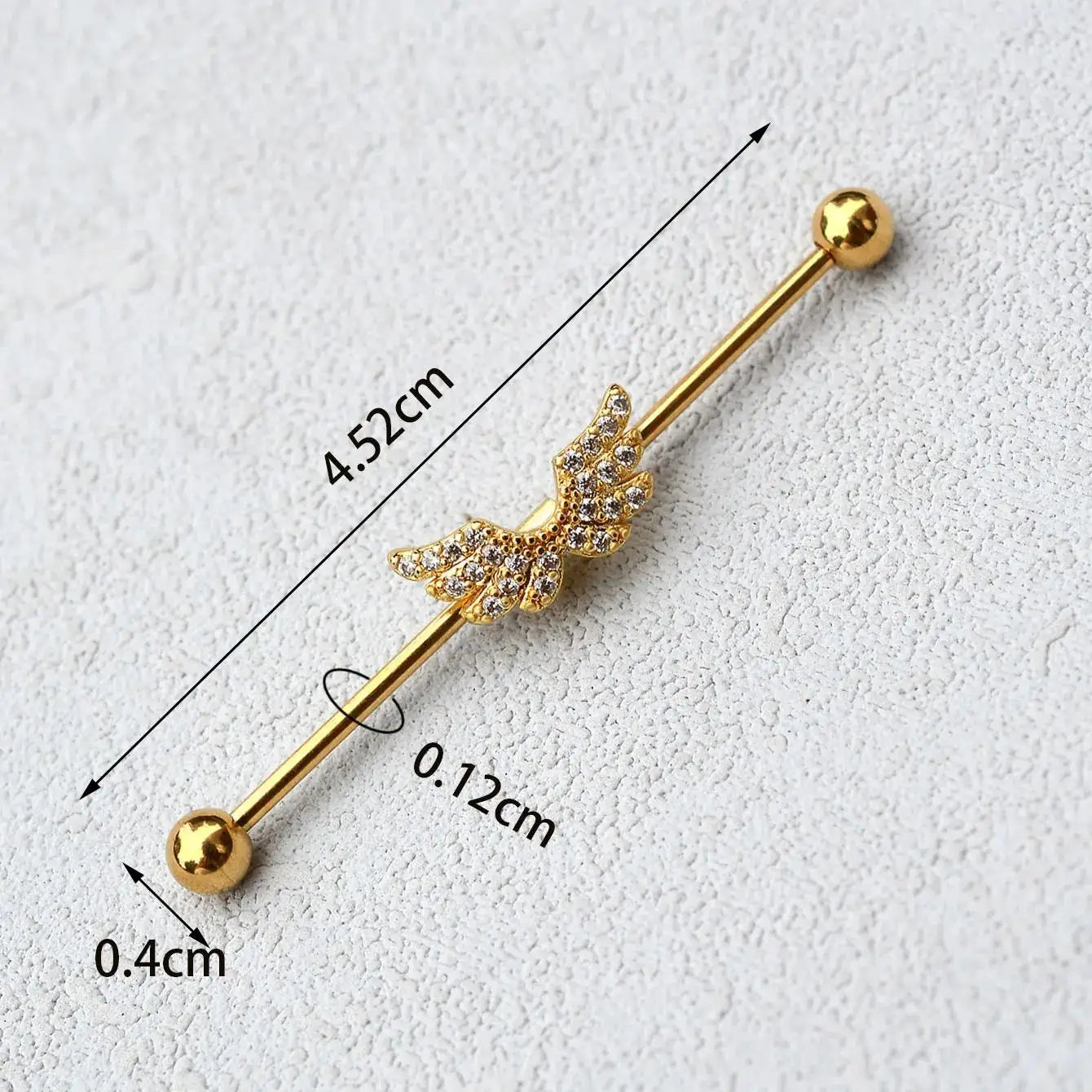 1PC Industrial Piercing Barbells Jewelry Stainless Steel CZ Heart Ball Pearl Cartilage Helix Earring Body Piercing for Women Men