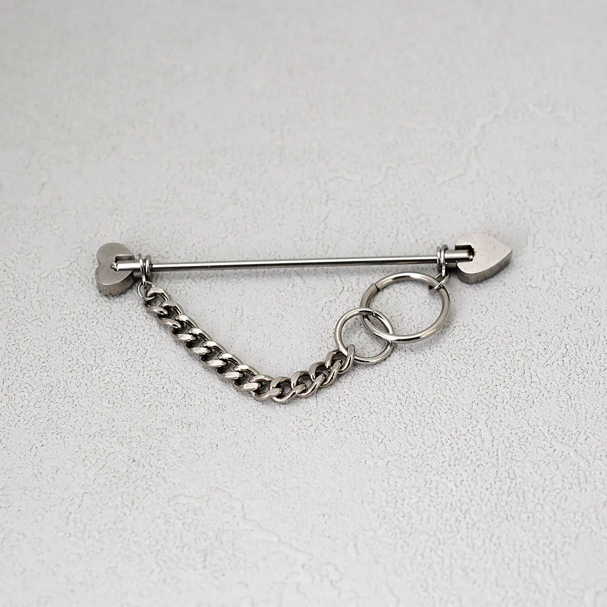 1PC Surgical Steel Industrial Piercing Jewelry With Chain Tassel Bridge Piercing Barbell Earrings Scaffold Bar for Women Men 16G