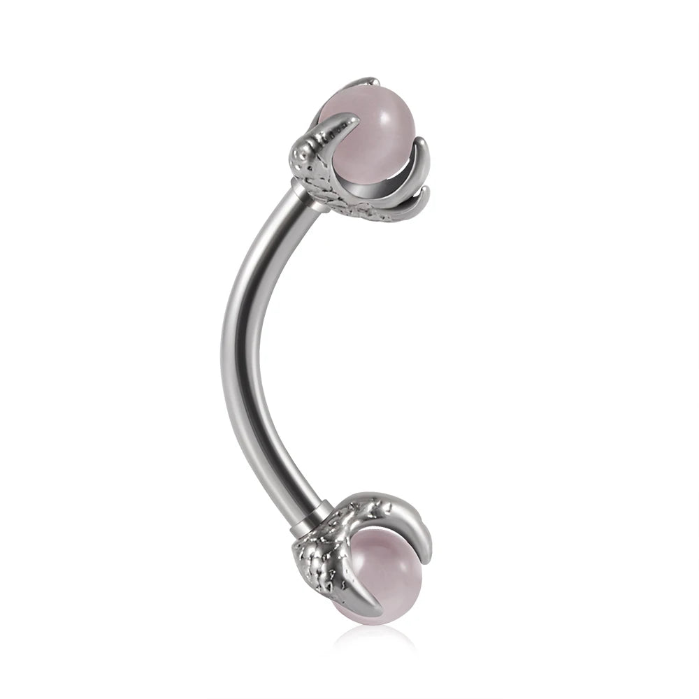 1PC 316L Surgical Steel Stylish sexy Curved Barbell Ring Opal Eyebrow Ear Cartilage Helix Piercings Jewelry 16G Ladies Men