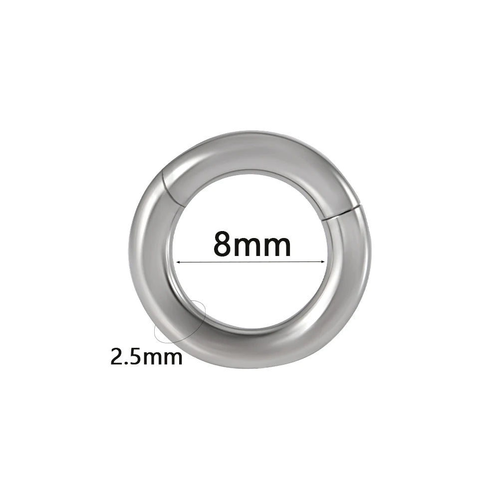 1PC Surgical Steel Septum Clicker Segment Hinged Ring Nose Eyebrow Lip Hoop Ear Cartilage Tragus Helix Ear Lobe Piercing Jewelry