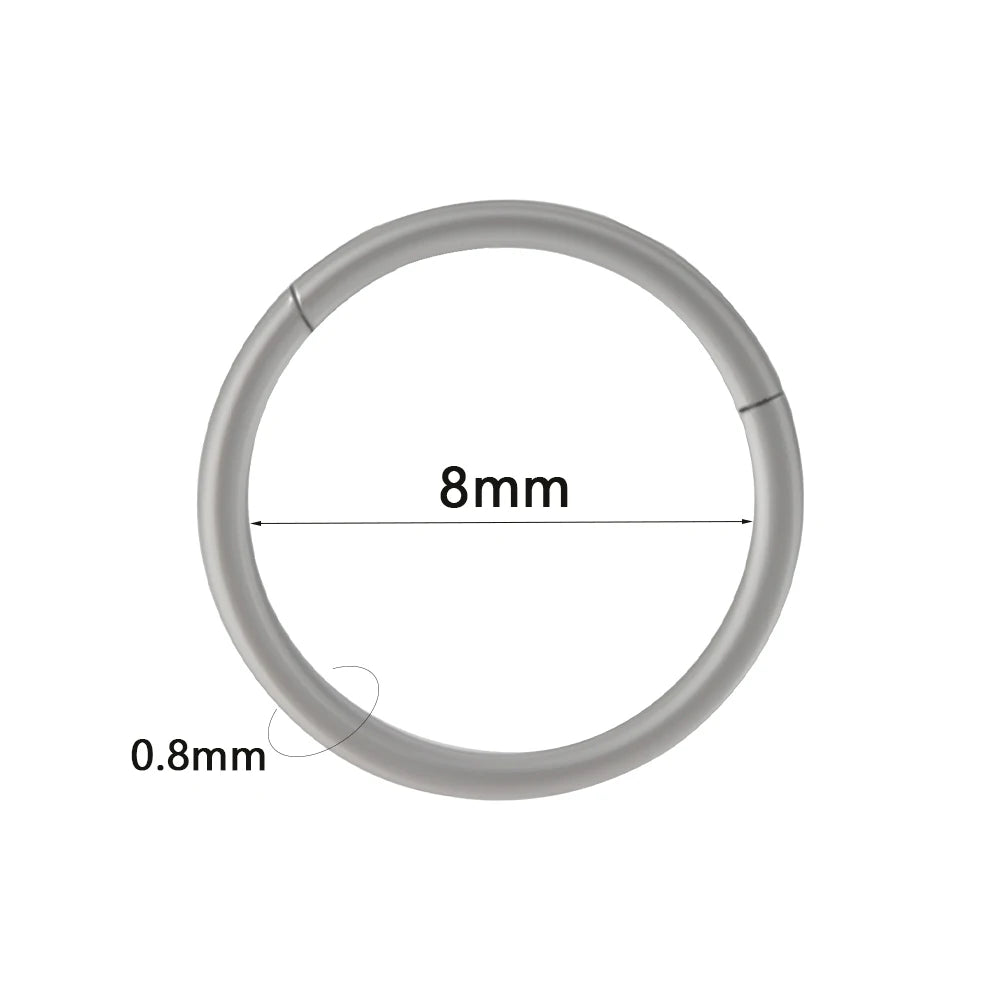 1PC Surgical Steel Septum Clicker Segment Hinged Ring Nose Eyebrow Lip Hoop Ear Cartilage Tragus Helix Ear Lobe Piercing Jewelry
