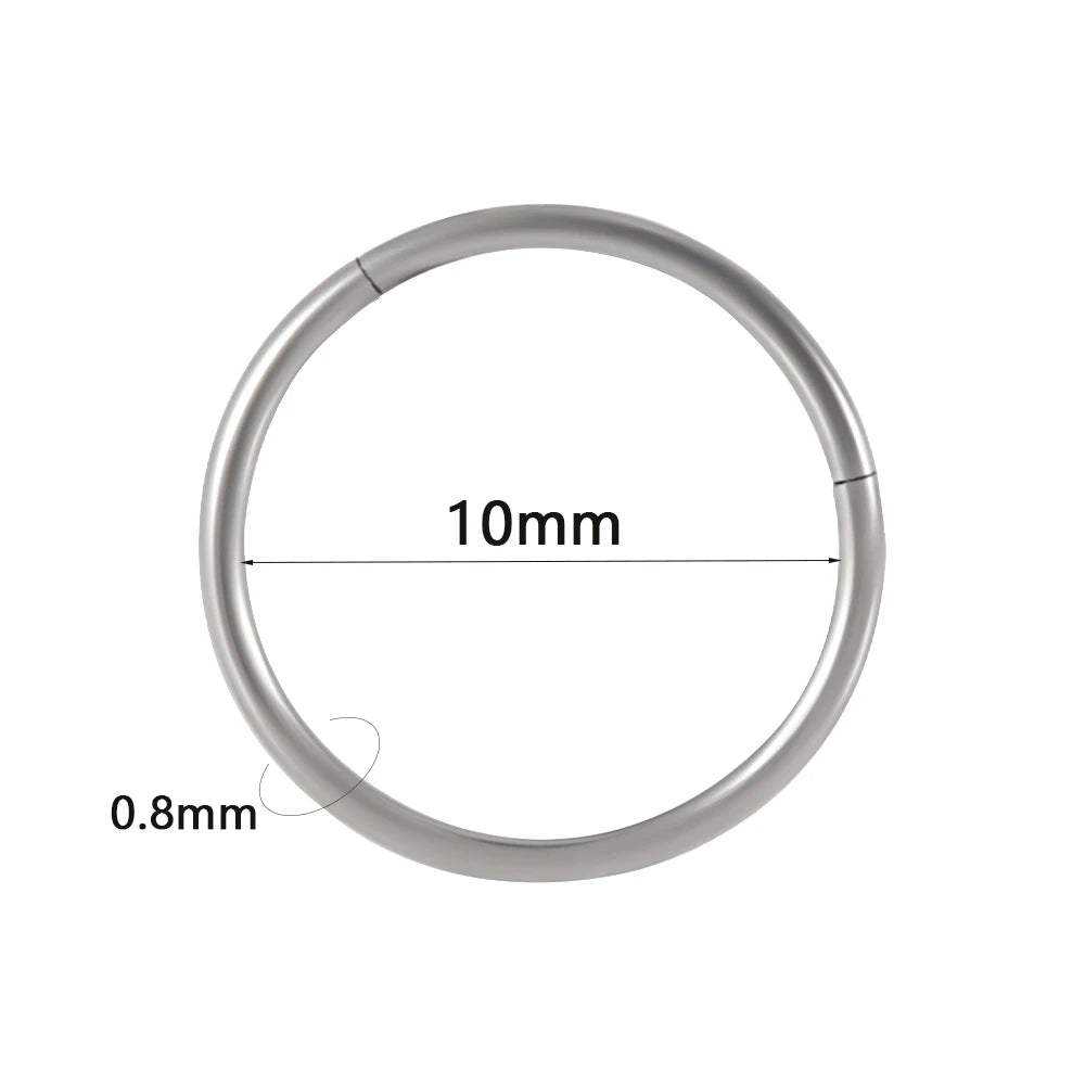 1PC Surgical Steel Septum Clicker Segment Hinged Ring Nose Eyebrow Lip Hoop Ear Cartilage Tragus Helix Ear Lobe Piercing Jewelry