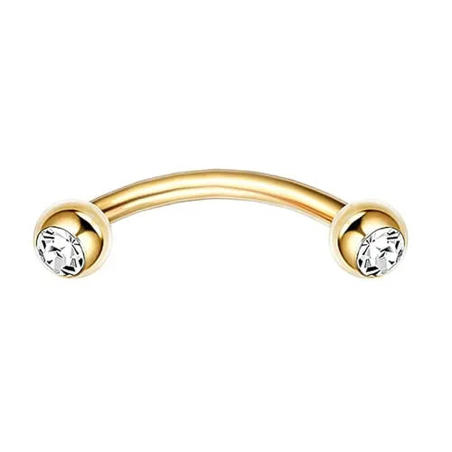 1PC Surgical Steel Piercing Jewelry Curved Barbell Eyebrow Ring Helix Tragus Lip Piercing Daith Rook Earrings for Women