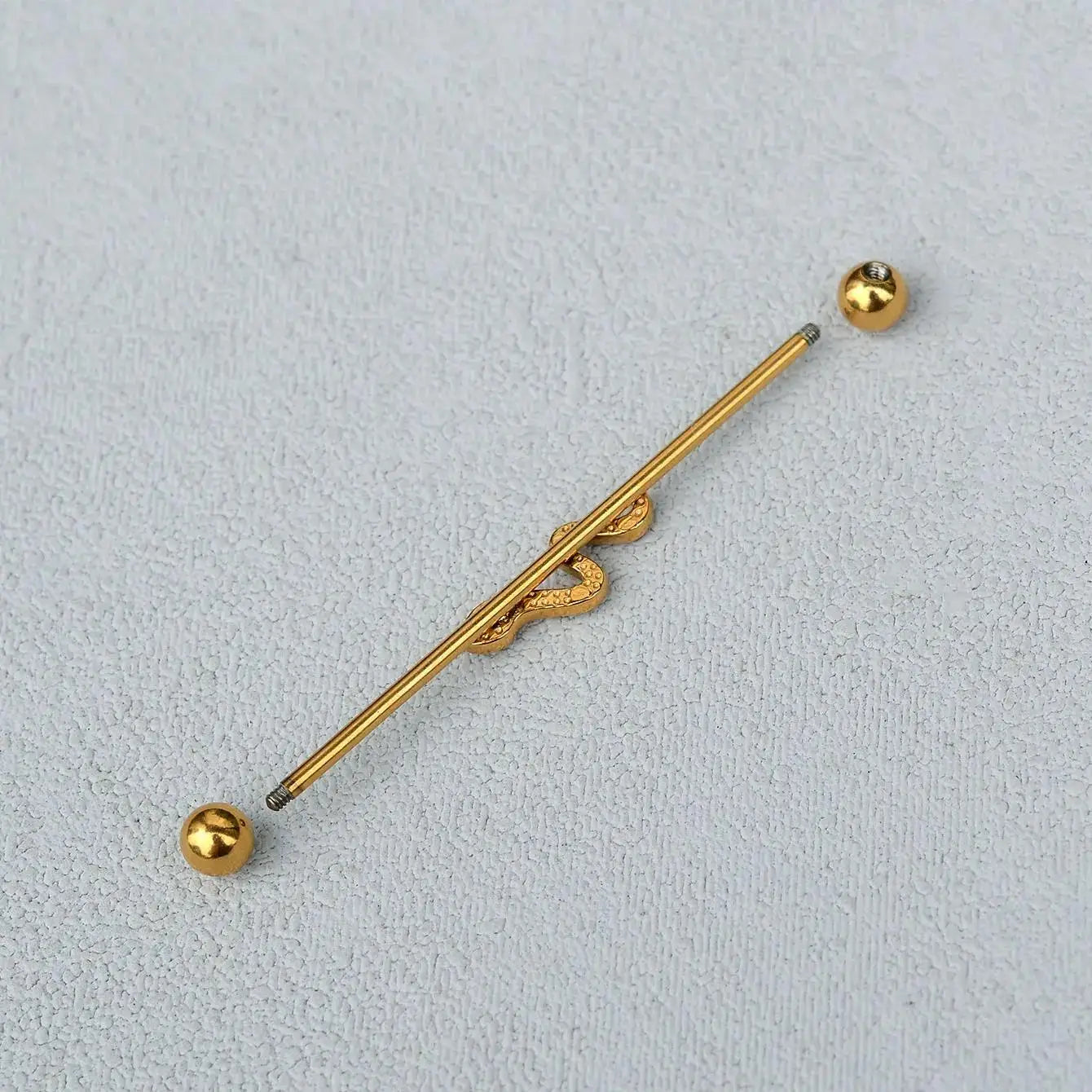 1PC Industrial Piercing Barbells Jewelry Stainless Steel CZ Heart Ball Pearl Cartilage Helix Earring Body Piercing for Women Men